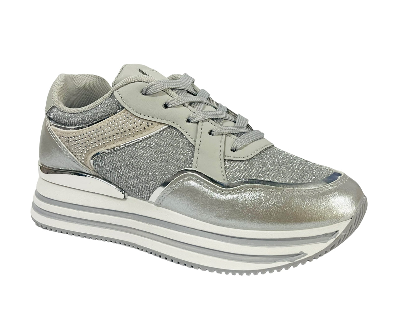 Women's Chunky Sole Casual Lace Up Trainers