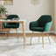2Pcs Modern Velvet Upholstered Dining Chairs with Polished Gold Legs - Dining Chair - British D'sire