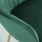 2Pcs Modern Velvet Upholstered Dining Chairs with Polished Gold Legs - Dining Chair - British D'sire