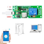 2pcs Sonoff Single Channel WiFi Wireless Remote Timing Smart Switch Relay Module Works, Model: 5V - British D'sire