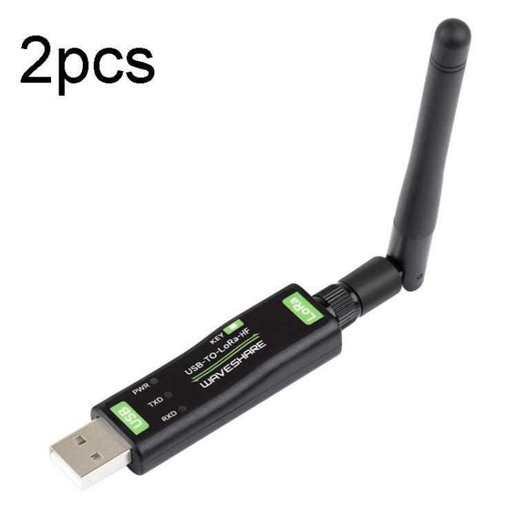 2pcs Waveshare 24515 USB To LoRa Data Transfer Module Based On SX1262 HF Version Using TCXO Crystal Oscillator - British D'sire