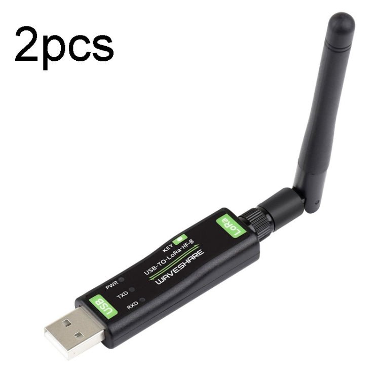 2pcs Waveshare 24516 USB To LoRa Data Transfer Module Based On SX1262 HF Version Using XTAL Crystal Oscillator - British D'sire