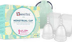 2pk Omnitex Menstrual Cups | 100% Pure Medical Grade Silicone | Safe Eco - Friendly Tampon & Pad Alternative | Non - Toxic ISO10993 Tested | BPA & Latex - Free, Pack of 2X Large Cups - Menstrual Cup - British D'sire