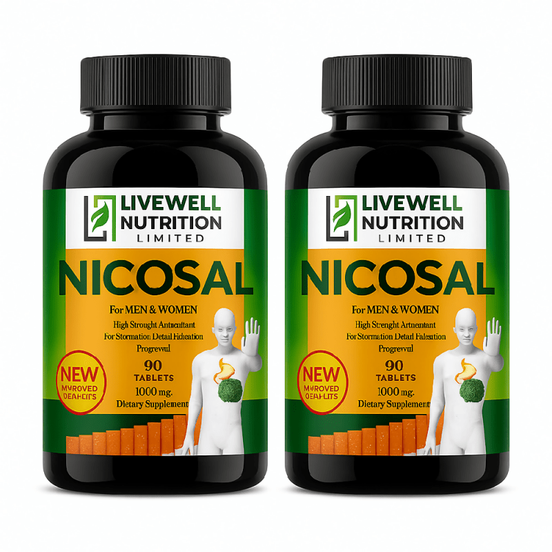 2X Smokers Vitamin 90 Tablets Nicosal High Strength Immune Booster for Smokers and Ex - Smokers, Lung Clear, 90 Tablets - Food Supplement, Vitamin - British D'sire Main image