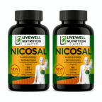 2X Smokers Vitamin 90 Tablets Nicosal High Strength Immune Booster for Smokers and Ex - Smokers, Lung Clear, 90 Tablets - Food Supplement, Vitamin - British D'sire