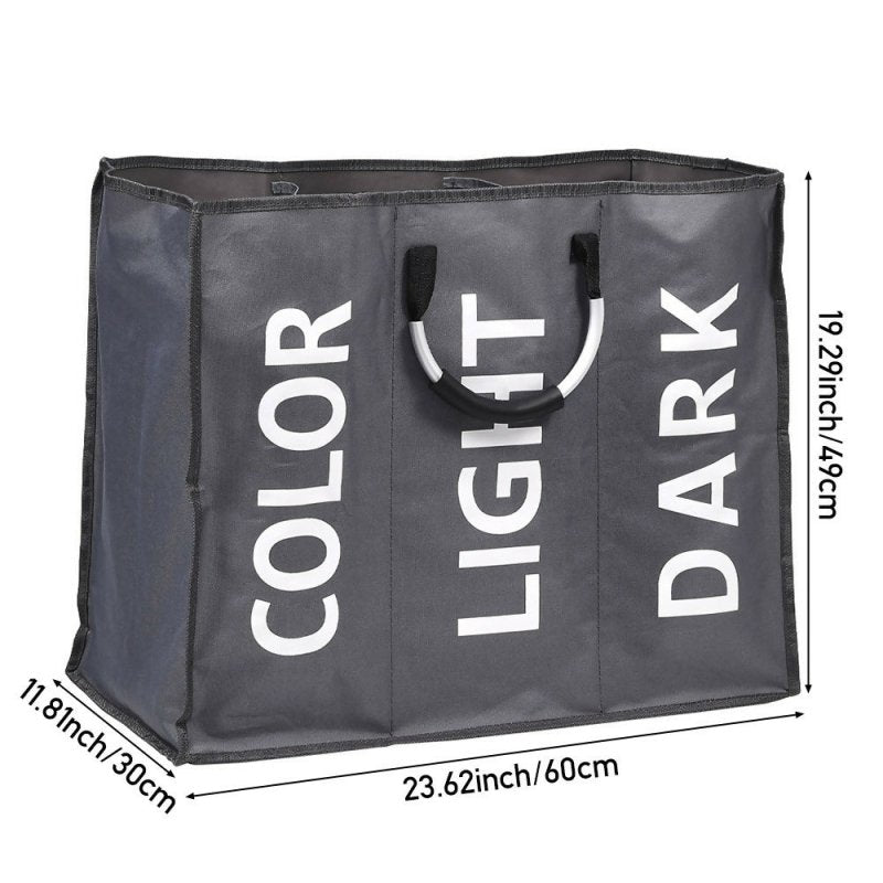 3 Bin Laundry Hamper Laundry Basket Laundry Sorter - Laundry Basket - British D'sire