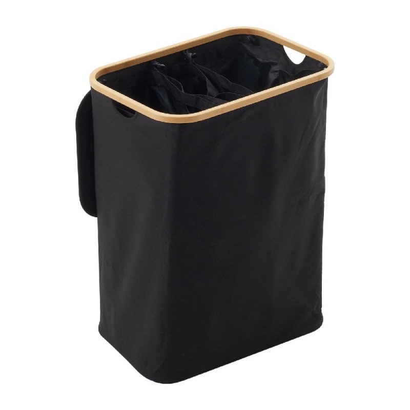 3 Compartments Laundry Basket with Lid - Laundry Basket - British D'sire