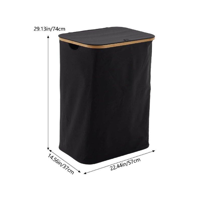 3 Compartments Laundry Basket with Lid - Laundry Basket - British D'sire