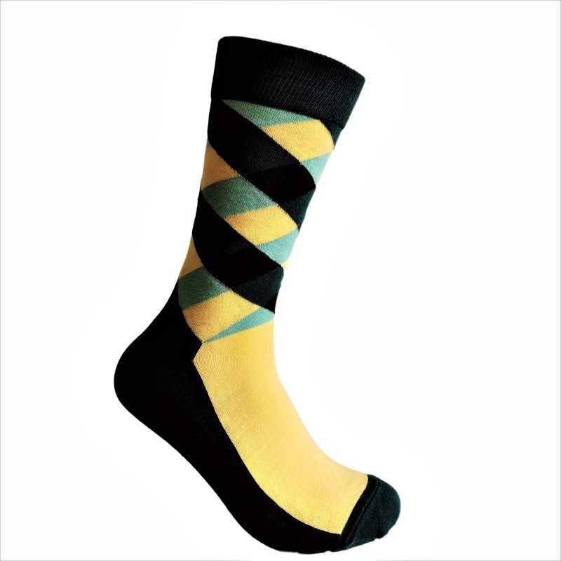 3-Pack Black, Yellow and Green Socks - All Products - British D'sire