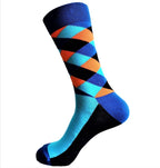 3-Pack Blue, Orange and Black Socks - All Products - British D'sire