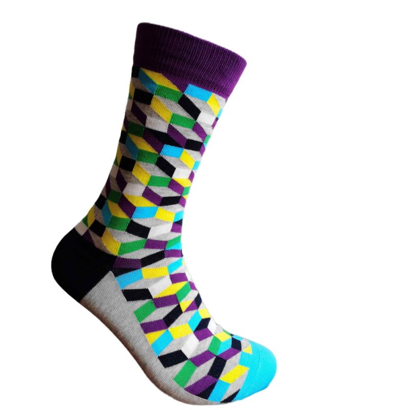 3 - Pack Mixed Checked Socks - All Products - British D'sire