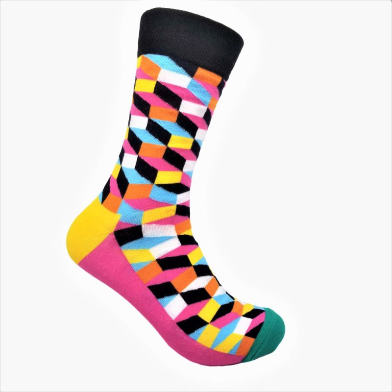 3 - Pack Multicoloured Pattern Socks - All Products - British D'sire