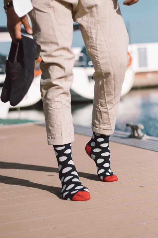 3 - Pack Navy Polka Dot Socks - All Products - British D'sire Main image