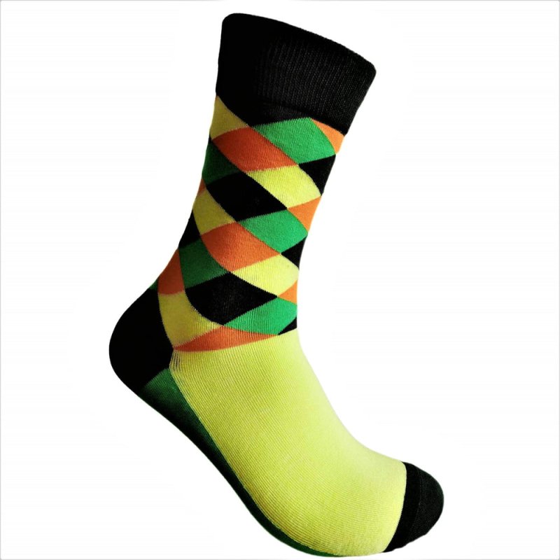 3-Pack Yellow, Orange and Green Socks - All Products - British D'sire