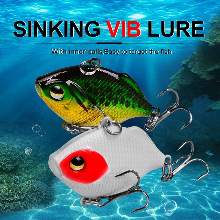 3 PCS PROBEROS DW1044 4.5cm/8.5g Lure Fake Bait Iconic Plastic VIB Hard Bait(H) - British D'sire