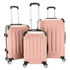 3 Pcs Suitcase Lightweight ABS Carry-on Hand Luggage 4 Spinner Wheels Trolley Case - British D'sire