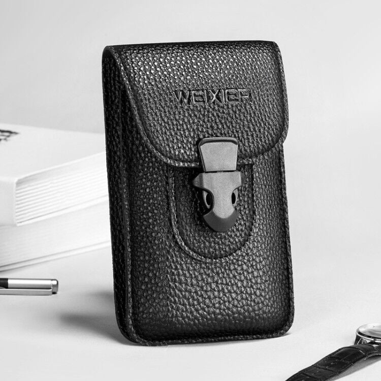 3 PCS WEIXIER 8640 7 Inch Belt Waistband Bag Outdoor Sports Men Mobile Phone Waist Bag(Black) - Waist Bag - British D'sire