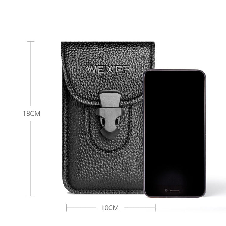 3 PCS WEIXIER 8640 7 Inch Belt Waistband Bag Outdoor Sports Men Mobile Phone Waist Bag(Black) - Waist Bag - British D'sire