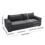3 - Seater Dark Grey Sofa Couch - Sofa - British D'sire