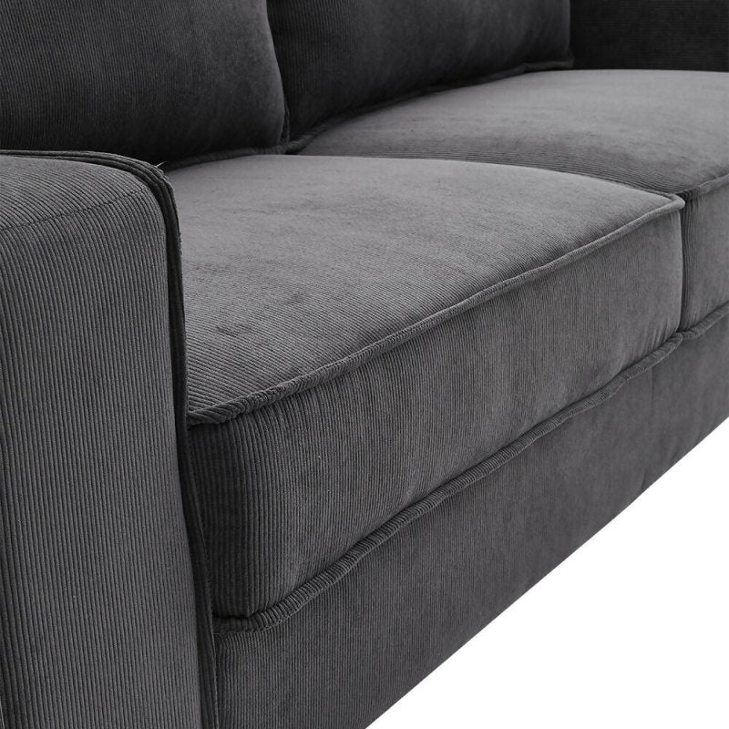 3 - Seater Dark Grey Sofa Couch - Sofa - British D'sire