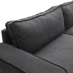 3 - Seater Dark Grey Sofa Couch - Sofa - British D'sire