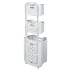 3 - Tier Foldable Laundry Baskets with Casters - Laundry Basket - British D'sire