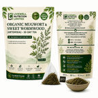 30 Days Organic Wormwood Artemisia Leafy Tea Premium Quality Parasite Cleansing, Gut Health & Tummy Happy