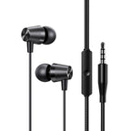30 PCS USAMS EP - 42 3.5mm Plating Metal In - ear Wired Earphone, Length: 1.2m, Test Tube Packaging(Black) - British D'sire