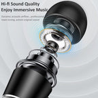 30 PCS USAMS EP - 42 3.5mm Plating Metal In - ear Wired Earphone, Length: 1.2m, Test Tube Packaging(Black) - British D'sire