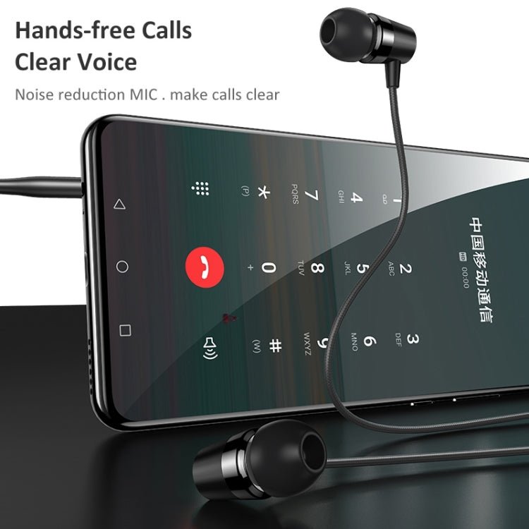 30 PCS USAMS EP - 42 3.5mm Plating Metal In - ear Wired Earphone, Length: 1.2m, Test Tube Packaging(White) - British D'sire