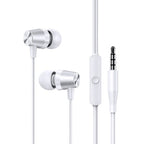 30 PCS USAMS EP - 42 3.5mm Plating Metal In - ear Wired Earphone, Length: 1.2m, Test Tube Packaging(White) - British D'sire