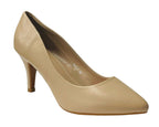 Women's Faux Leather Stiletto Heel Court Shoes