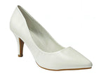 Women's Faux Leather Stiletto Heel Court Shoes