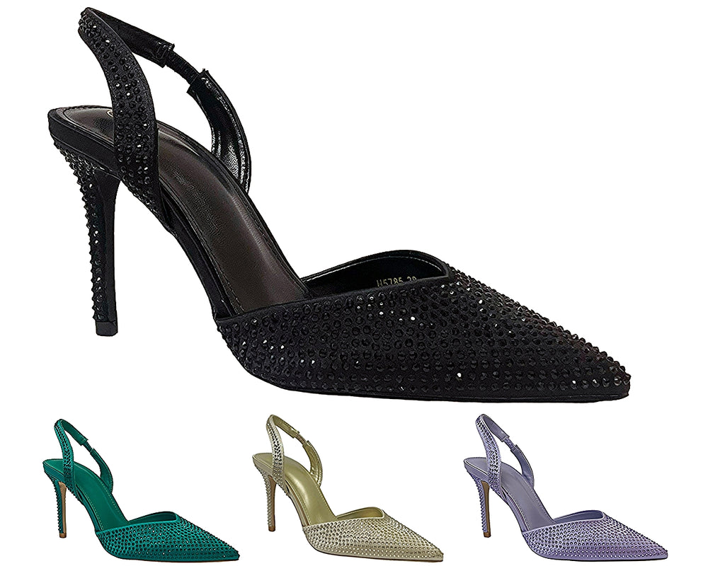 Women's Crystals Stiletto Heel Slingback Shoes Main image