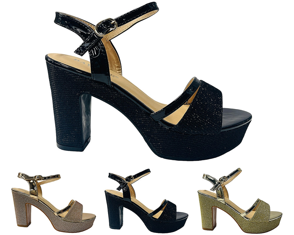 Women's Block Heel Platform Glitter Shoes Main image