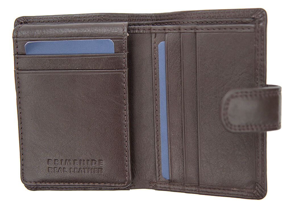 Men's Black card holder soft nappa leather wallet by Primehide | Bifold wallet comes with RFID secure protection