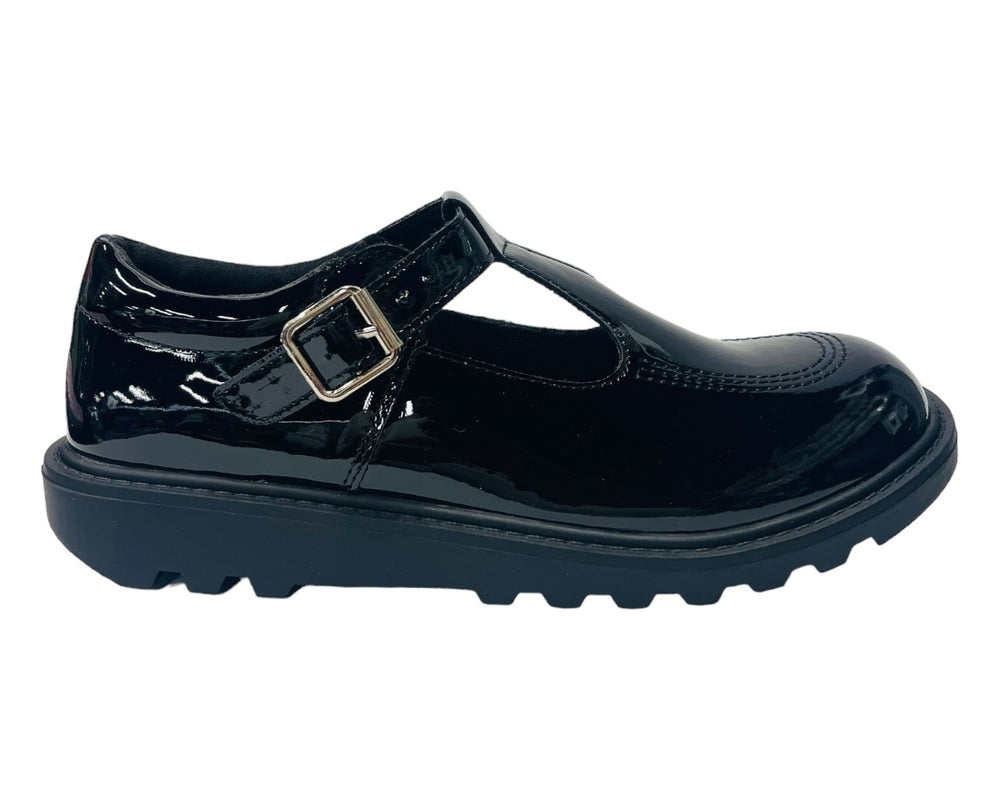 Faux Patent Leather Buckle T-Bar Flat Shoes Secondary image