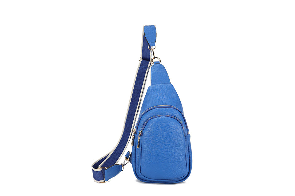 Sling Bags for Women Crossbody, Fanny Waist Packs, Trendy Chest Bag with Adjustable wide Strap - Royal Blue Main image