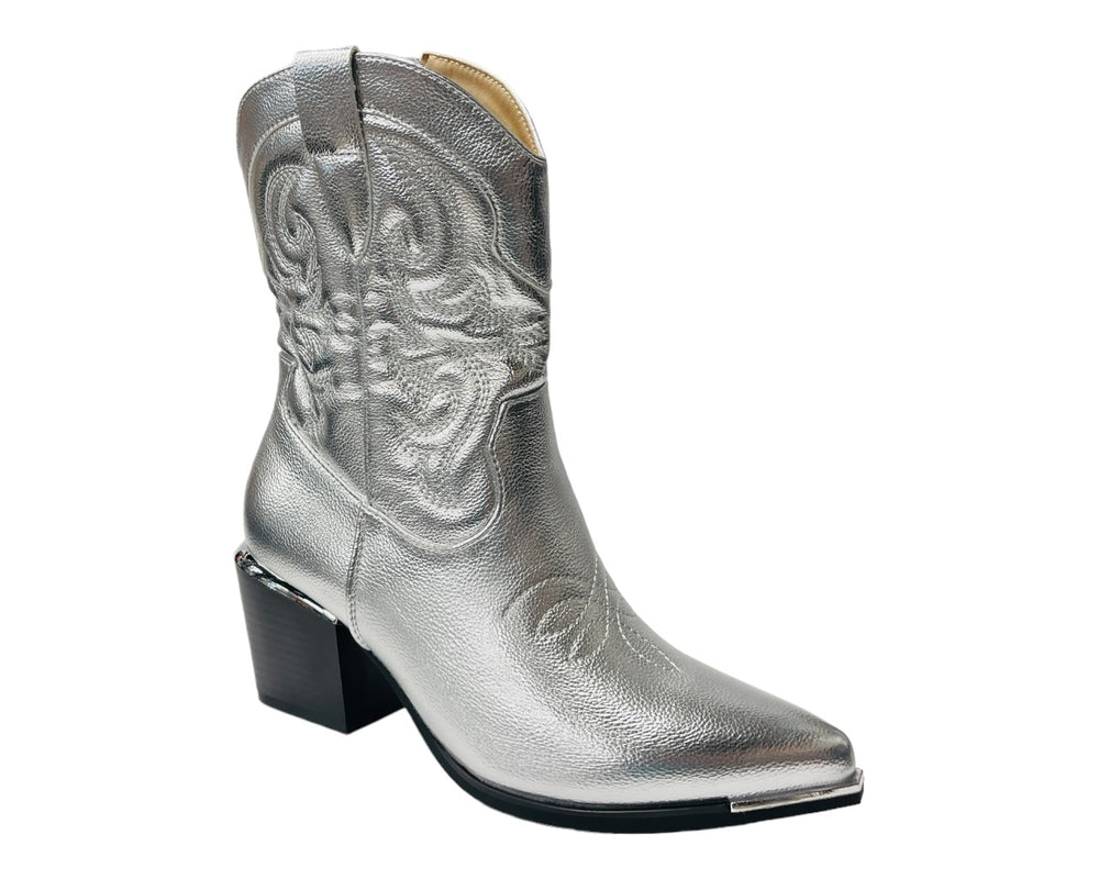 Western Cowboy Embroidered Ankle Boots
