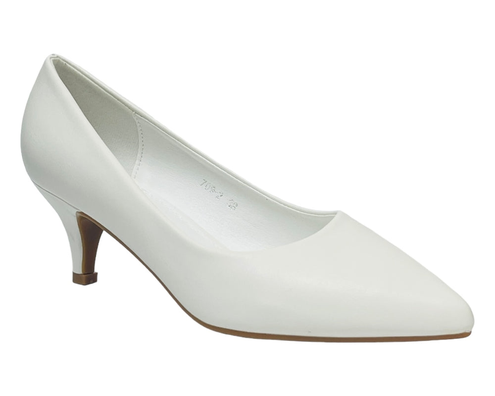 Faux Leather Stiletto Heel Court Shoes