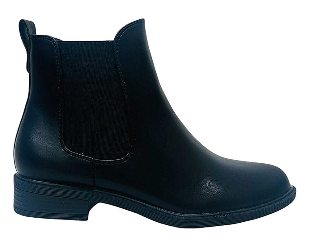 Faux Leather Smart Zip Ankle Boots Main image