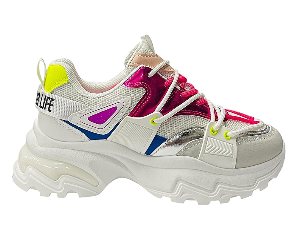 Chunky Sole Lace Up Casual Trainers
