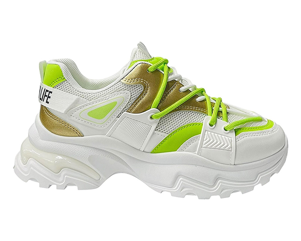 Chunky Sole Lace Up Casual Trainers