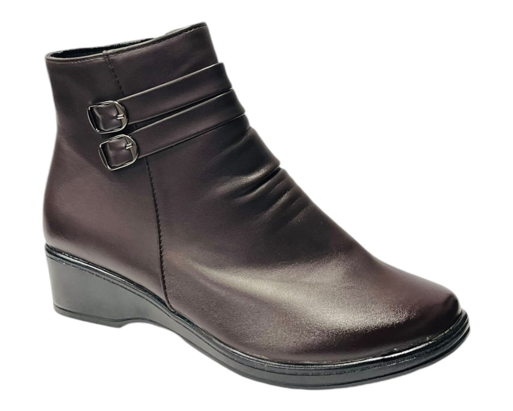 Faux Leather Zip Ankle Boots Secondary image