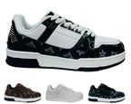 Casual Faux Leather Lace Up Trainers