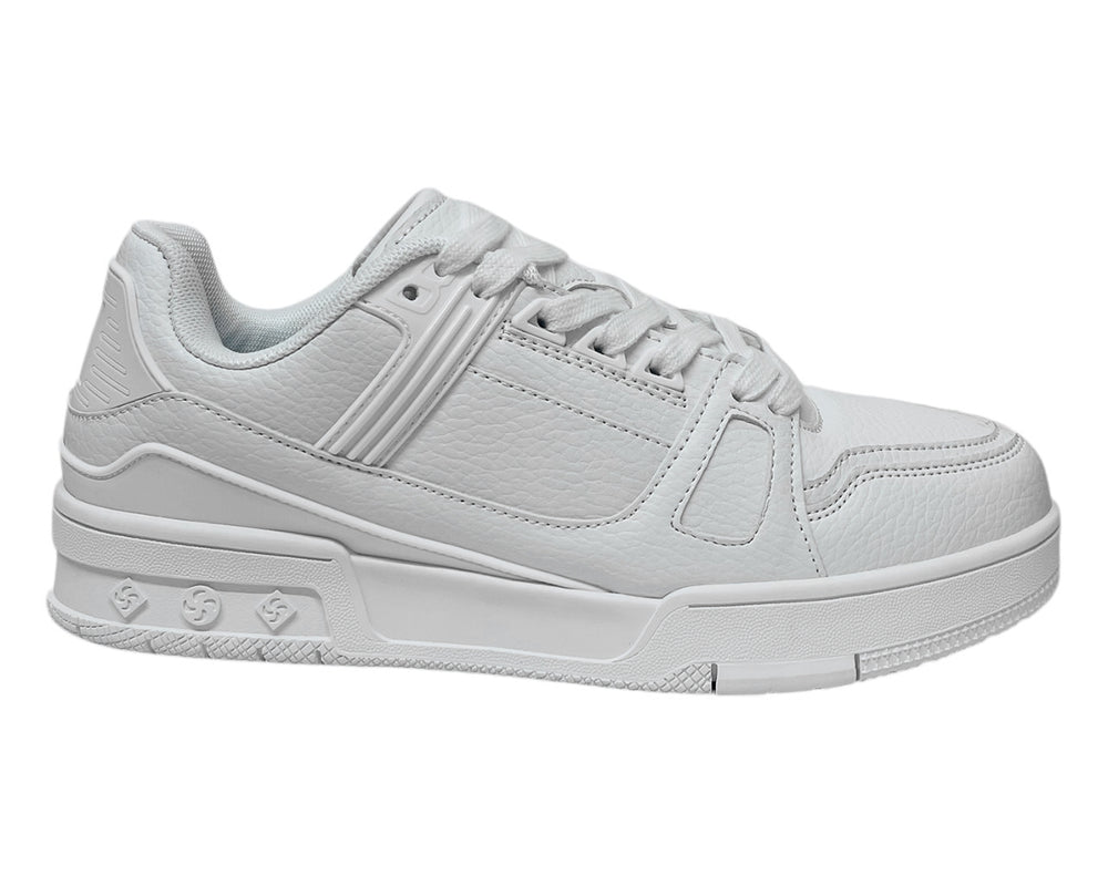 Casual Faux Leather Lace Up Trainers