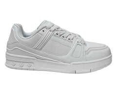 Casual Faux Leather Lace Up Trainers