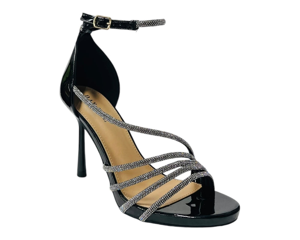 Rhinestone Ankle Strap Stiletto Heel Shoes Secondary image