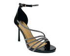 Rhinestone Ankle Strap Stiletto Heel Shoes