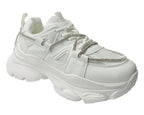 Chunky Sole Rhinestone Lace Up Sports Trainers